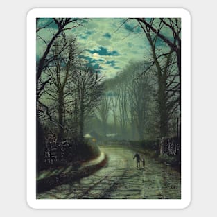 Nearing Home by John Atkinson Grimshaw Sticker